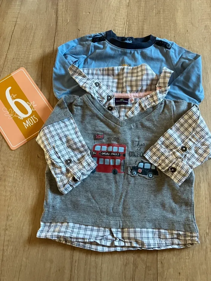 T-shirts manches longues 6 mois garçon