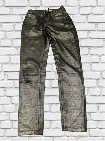 🟩 Pantalon doré effet reptile 🟩 P