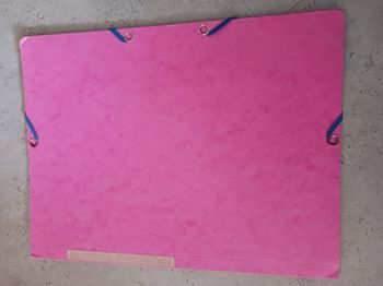 lot de 2 pochettes à rabat et élastique rose et fushia occasion