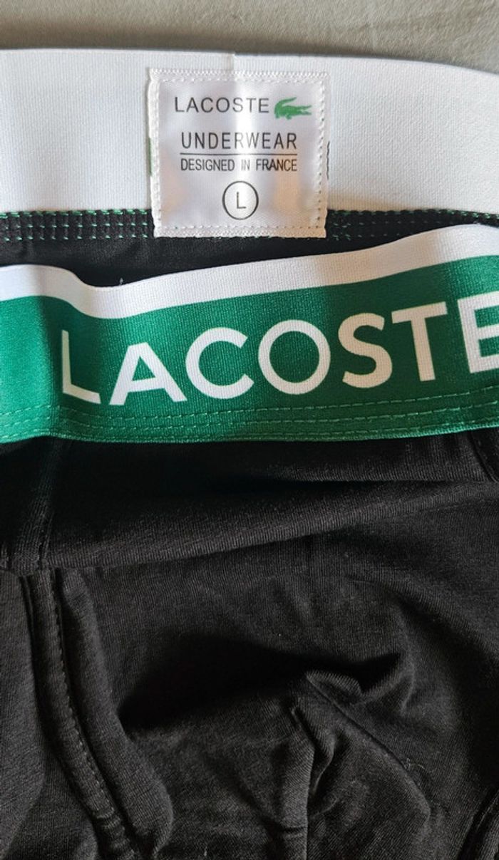 Lot de 2 caleçons Lacoste - Taille L - Neuf - photo numéro 7