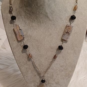 Collier vintage agate du Montana