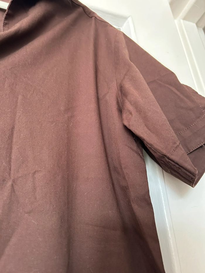 Tunique robe marron col V h&m S neuf - photo numéro 4
