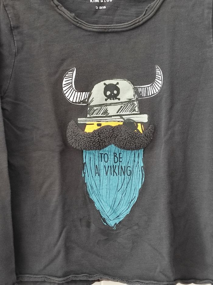 T-shirt manche longue garçon – motif pirate - photo numéro 3