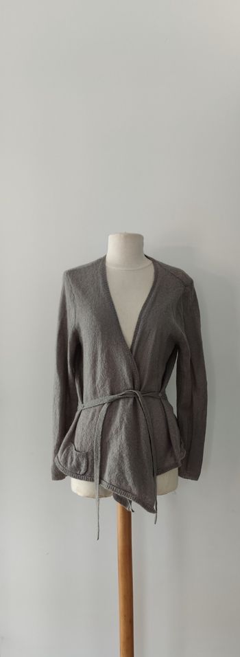 Gilet manche longue taille 46/48 gris pour femme, bon état