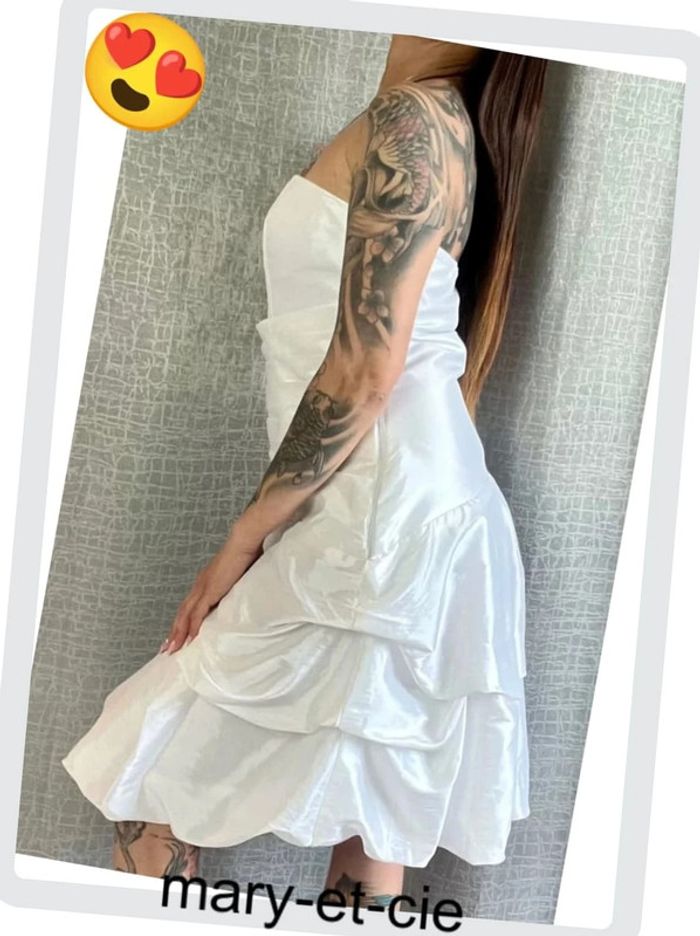 SOLDÉ - Robe bustier blanche taille XXL - photo numéro 2