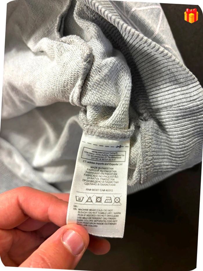Veste Zip à capuche Adidas Gris taille M - photo numéro 7