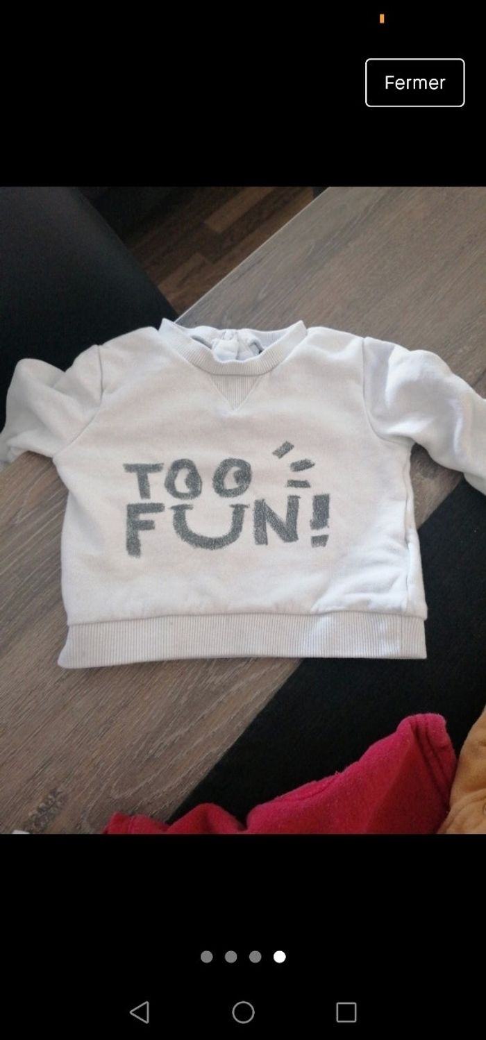 Lot de 3 sweat garçons 9 mois - photo numéro 2