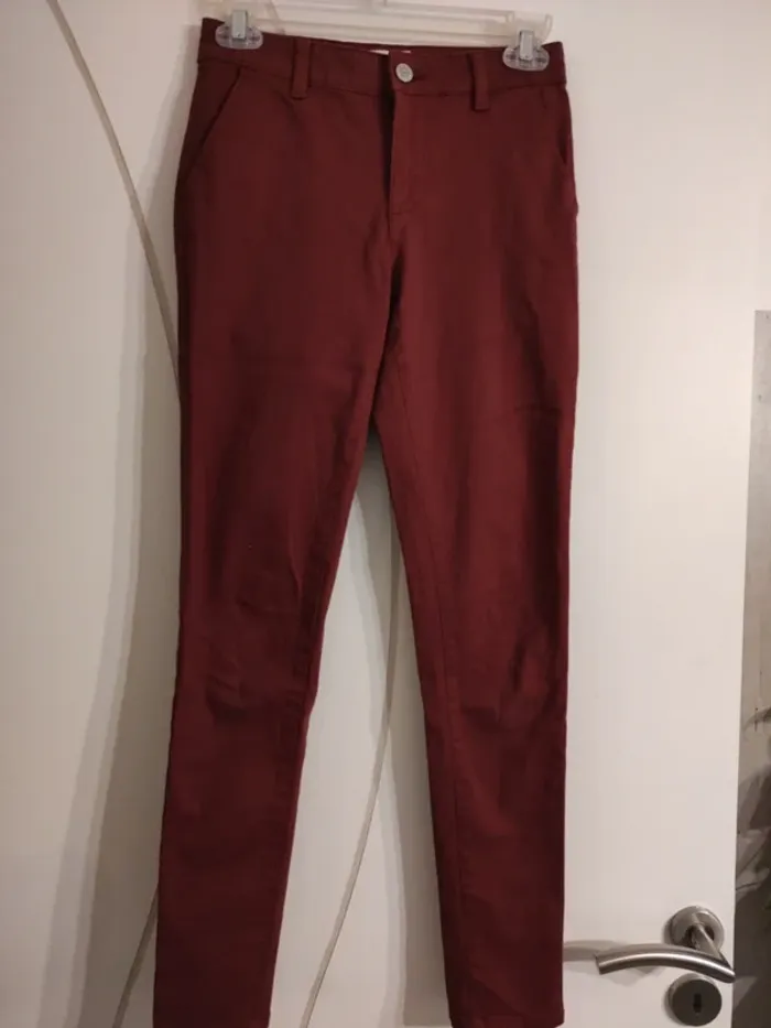 Pantalon Chino bordeaux tarranova T36