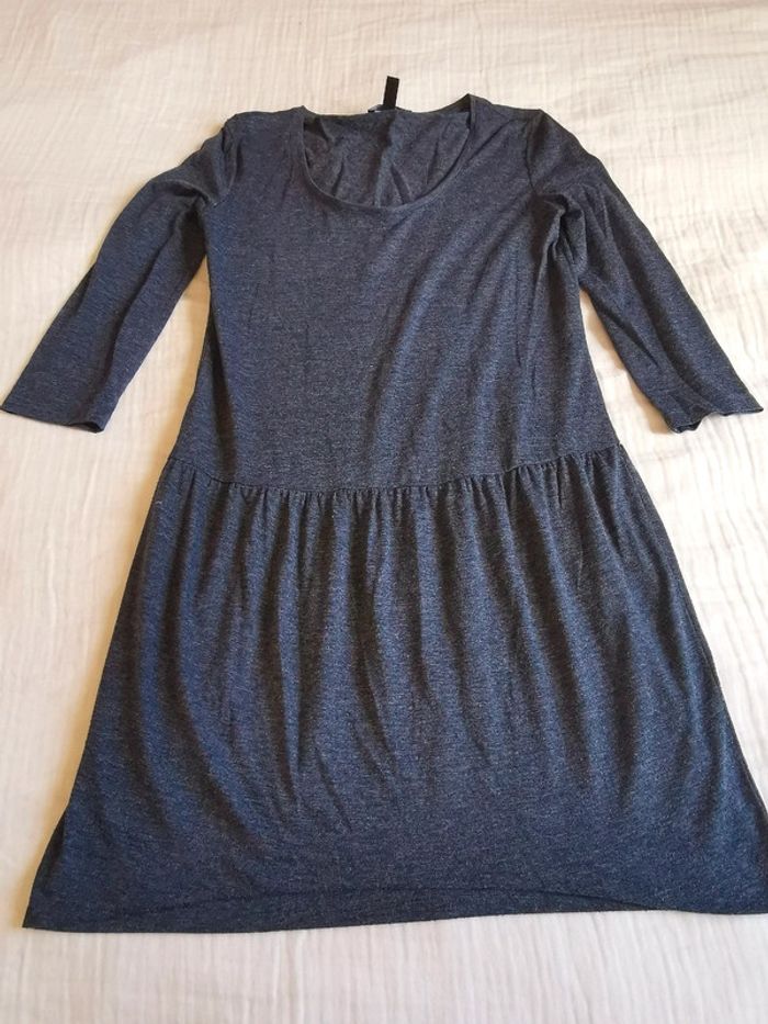Robe bleue chiné