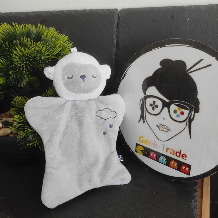 doudou mouton plat gris blanc nuage etoile sucre d'orge Dors Dormir sommeil