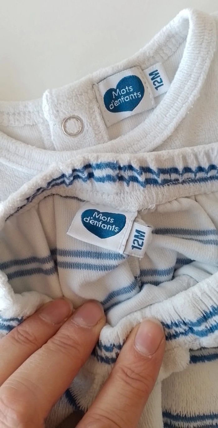 Pyjama 2 pièces Mots d'enfants 12 mois - photo numéro 4