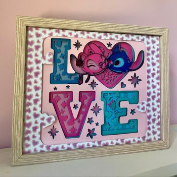 Cadre 3D Love Stitch