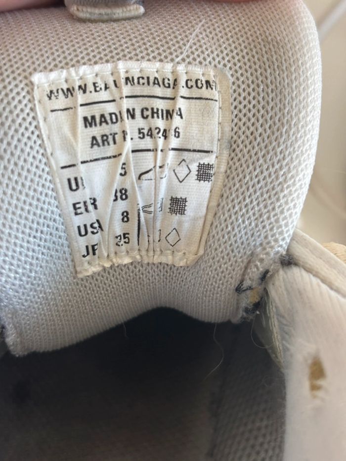 Balenciaga Track 2 blanches/grises/argentées – Taille 38 - photo numéro 4