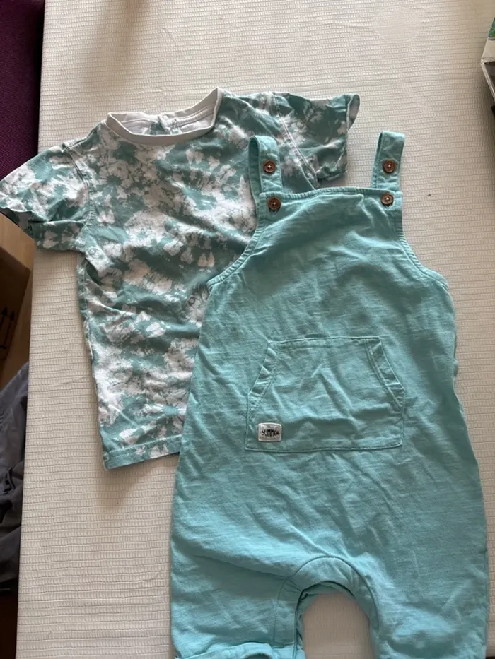 Ensemble salopette tee shirt