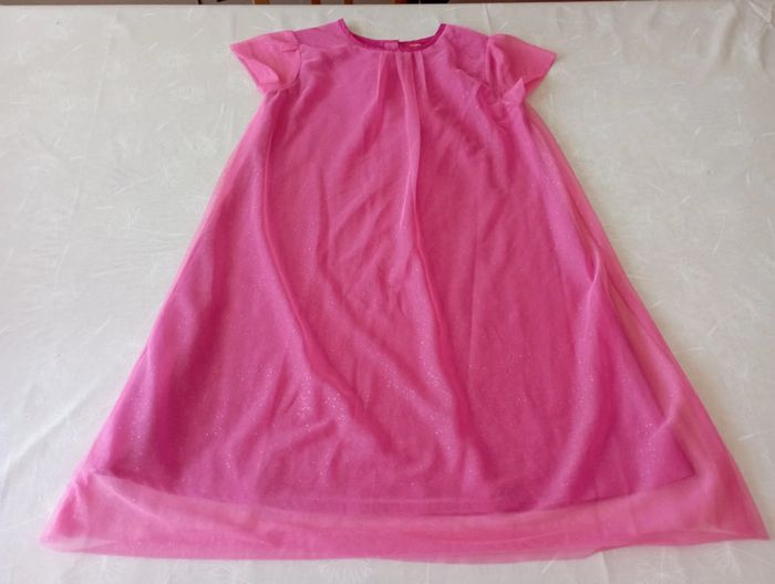 Robe de fête débardeur rose 10 ans tissaia neuve 8€