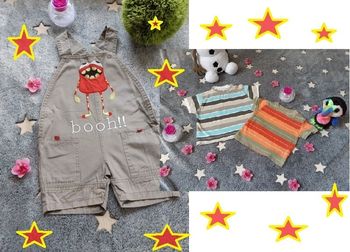 Salopette + tee shirt 9 mois