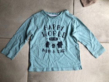 T-shirt manche longue bébé garçon Gémo taille 18 mois