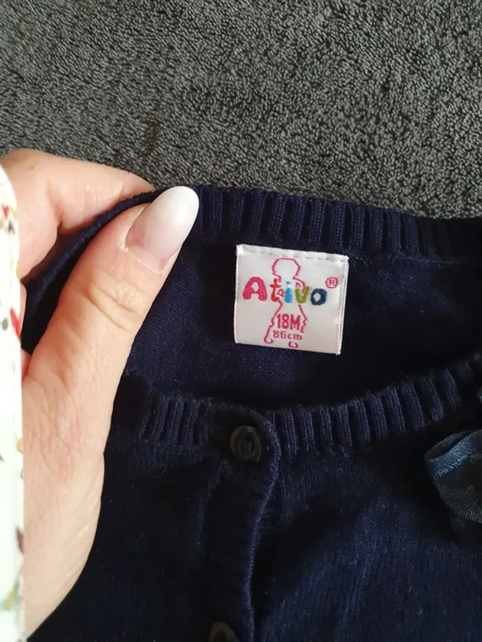 Gilet 18 mois bleu marine - photo numéro 3