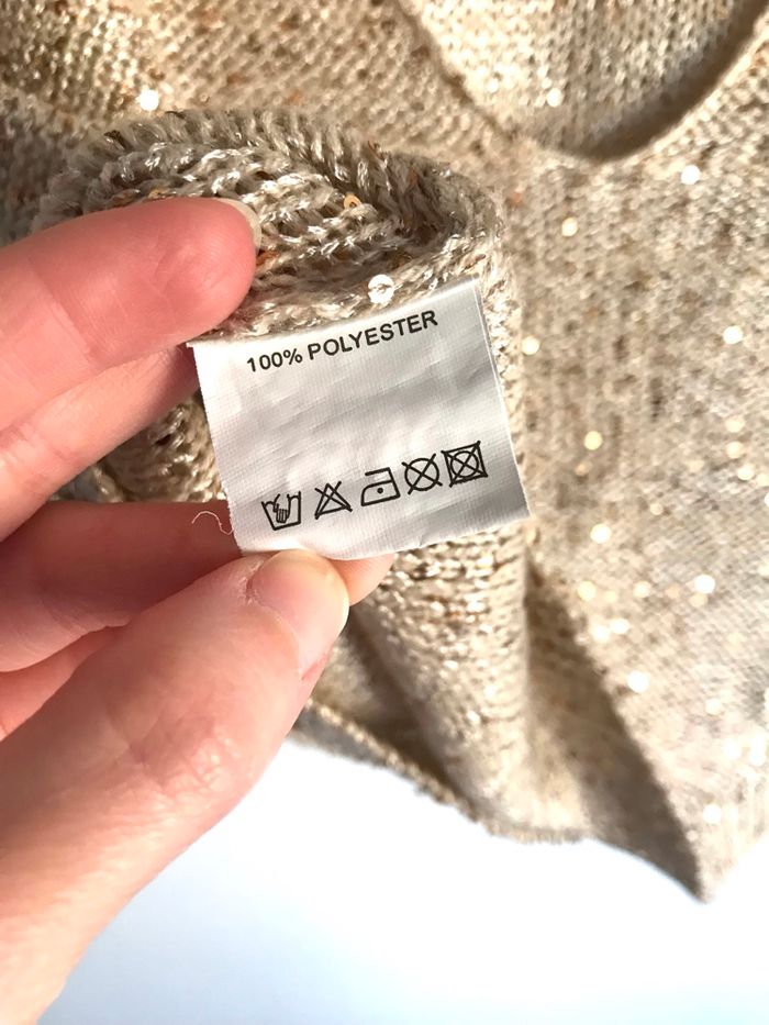 Pull à ouverture dans le dos et à sequins dorés taille unique - photo numéro 4