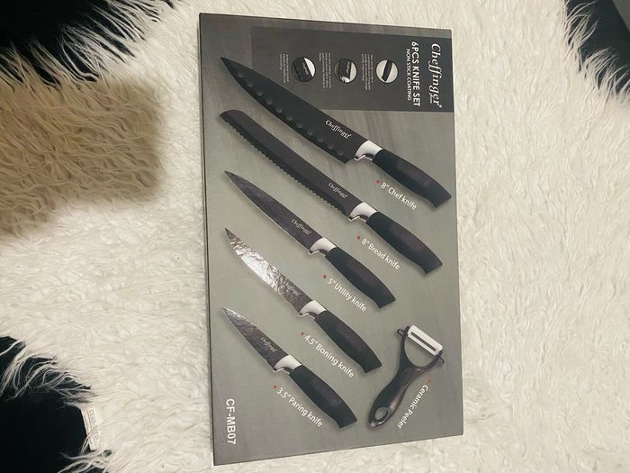 Set de 6 couteaux Cuisine noir