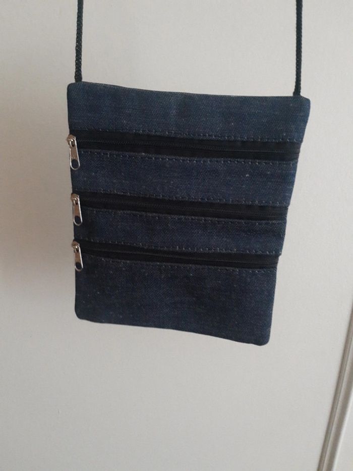 Pochette bandoulière en jeans - photo numéro 2