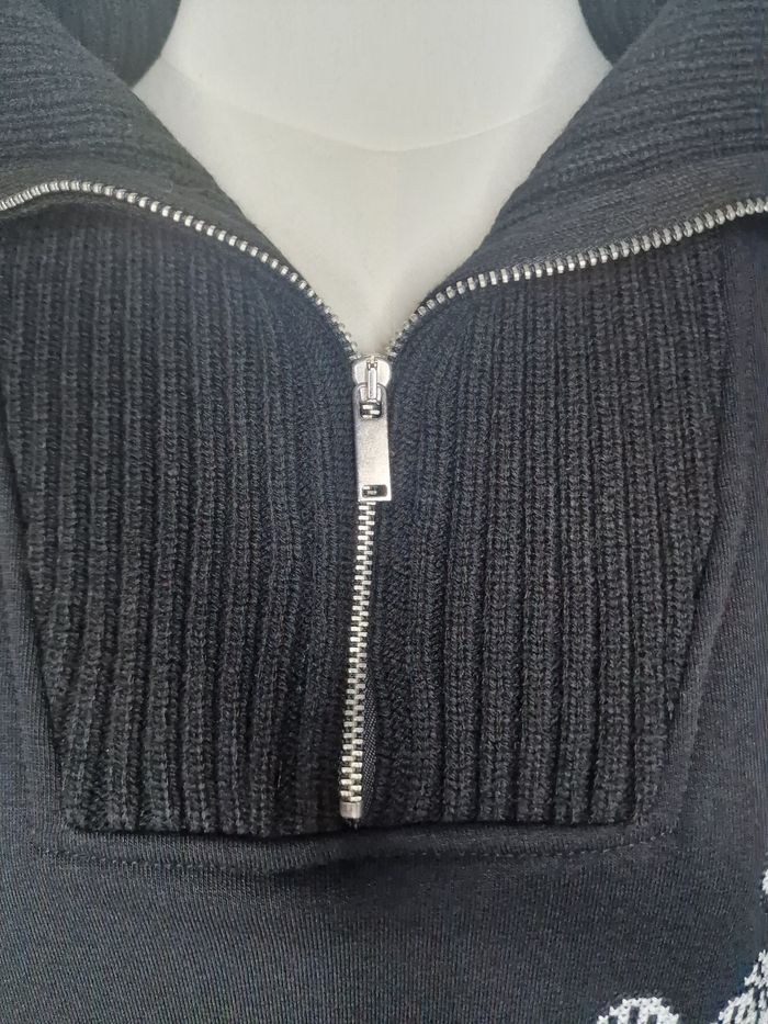 Robe sweat noire Zara Snoopy à col zippé taille S - photo numéro 2