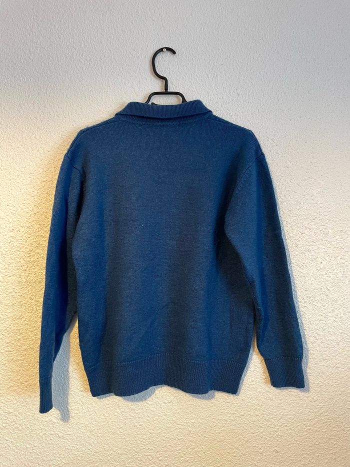 Pull vintage bleu taille M - photo numéro 2