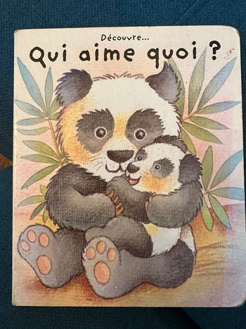 Livre album carton Découvre qui aime quoi manger album animaux jungle Afrique