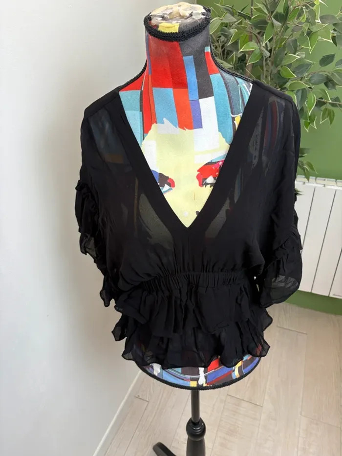 Top Peplum The Kooples | Noir | Taille 34