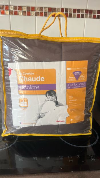 Couette chaude bicolore