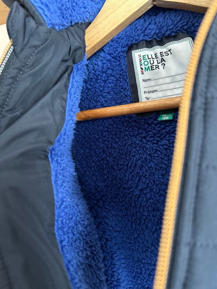 Manteau polaire bi matière - Elle est ou la mer ? - photo numéro 3