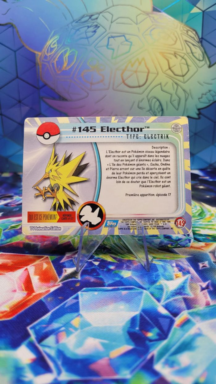 Carte Pokémon Topps n°145 Electhor Series 1 FR - photo numéro 3