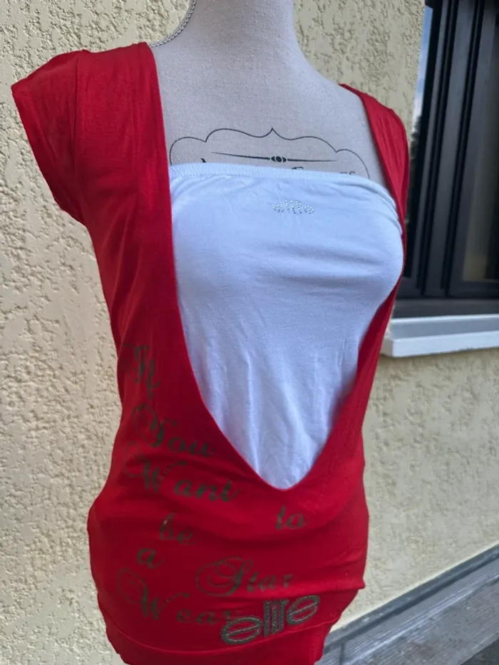 🌺Ensemble Élite rouge et blanc Taille M🌸 - photo numéro 5