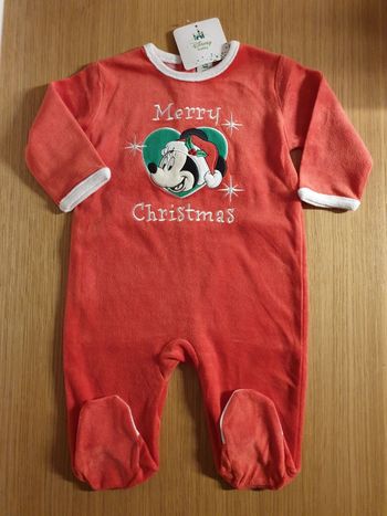 Pyjama de Noël Minnie 12 mois Neuf