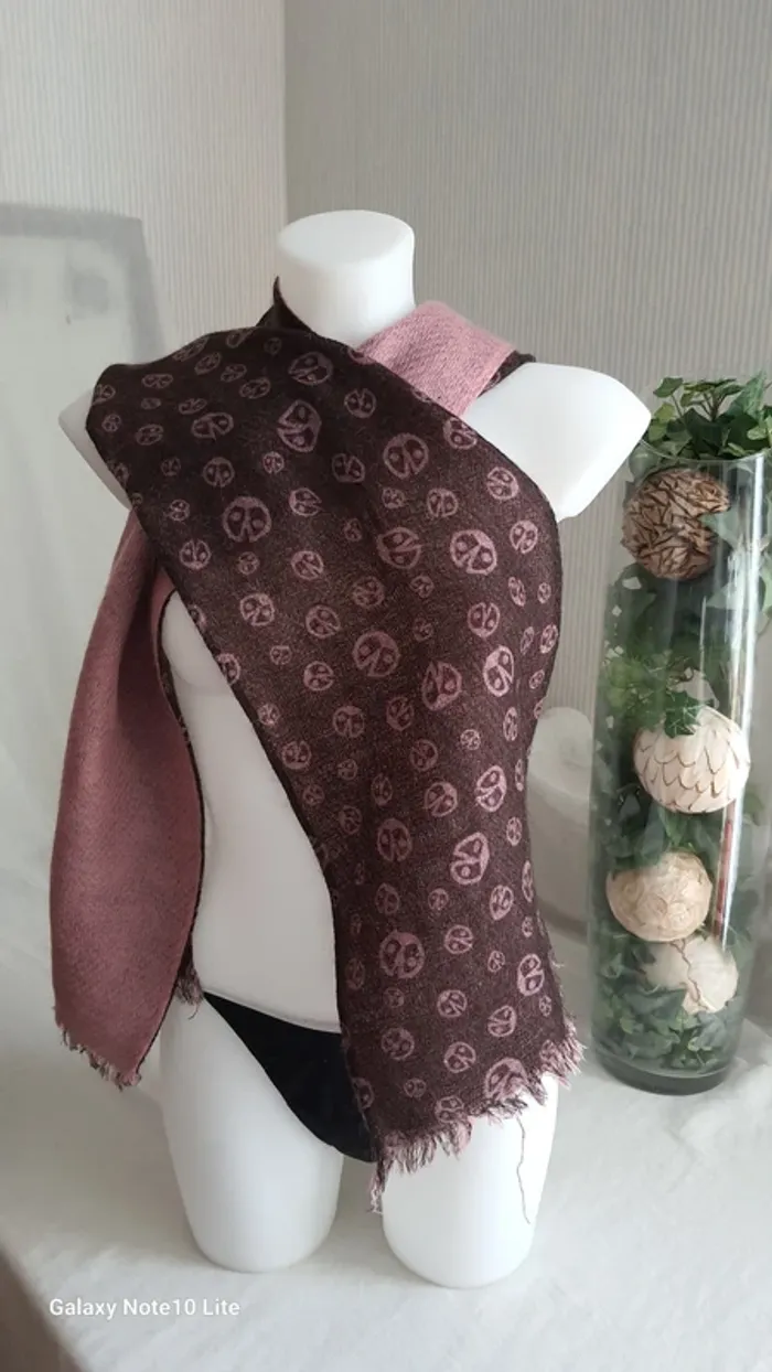 Grande écharpe double face "Coccinelle"