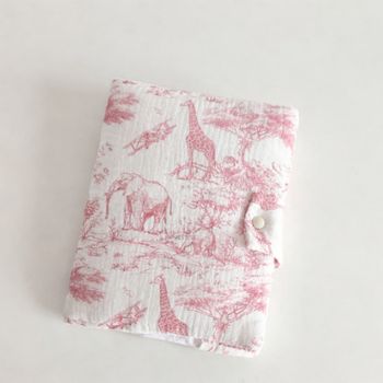 Protège carnet de santé safari Rose 