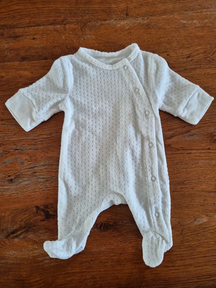 Pyjama mixte naissance blanc kiabi 0 mois