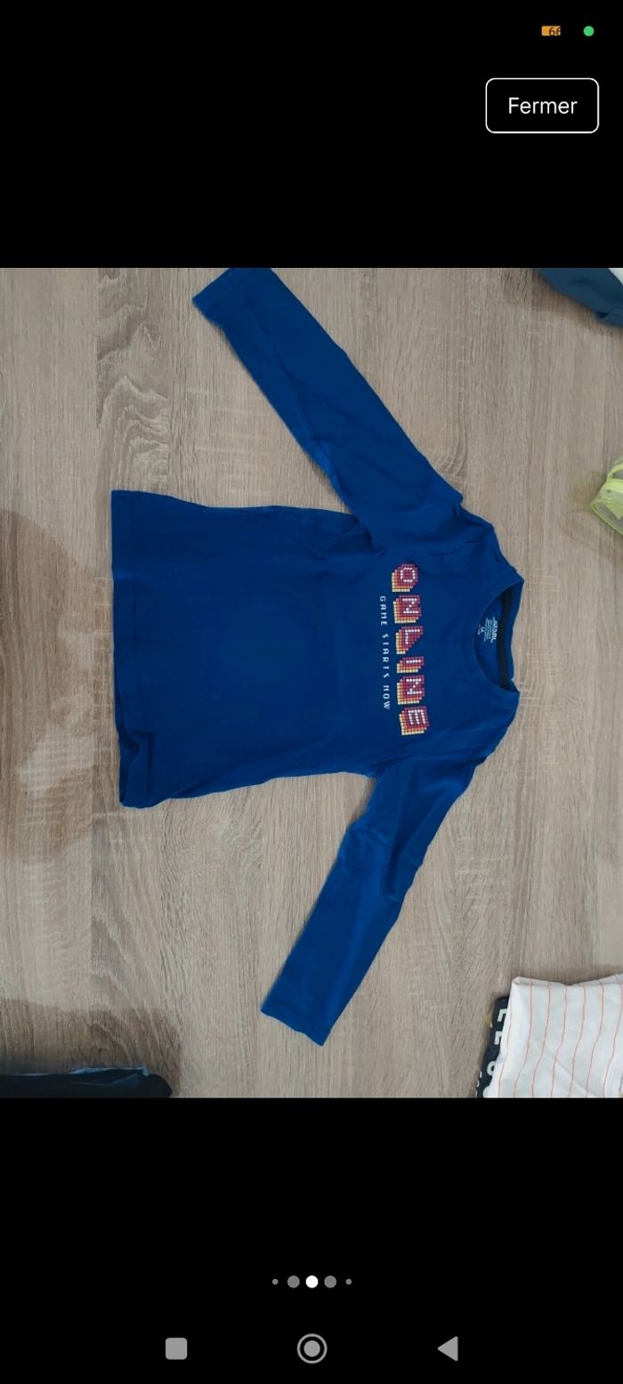 Lot 9 tee-shirts manches longues et courtes garçon 6 ans - photo numéro 8