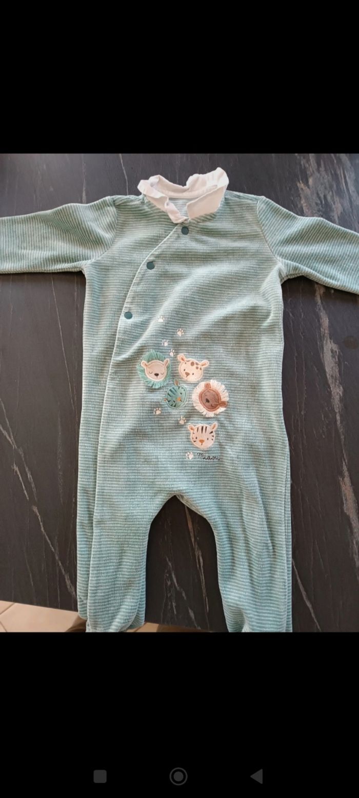 Pyjama sergent major velours 9 mois