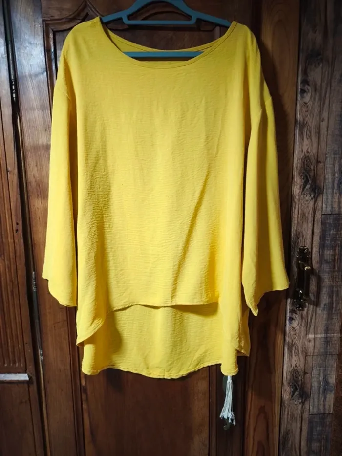 Blouse moutarde oversize