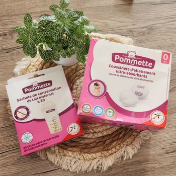 Coussinets d'allaitement + Sachets de Conservation