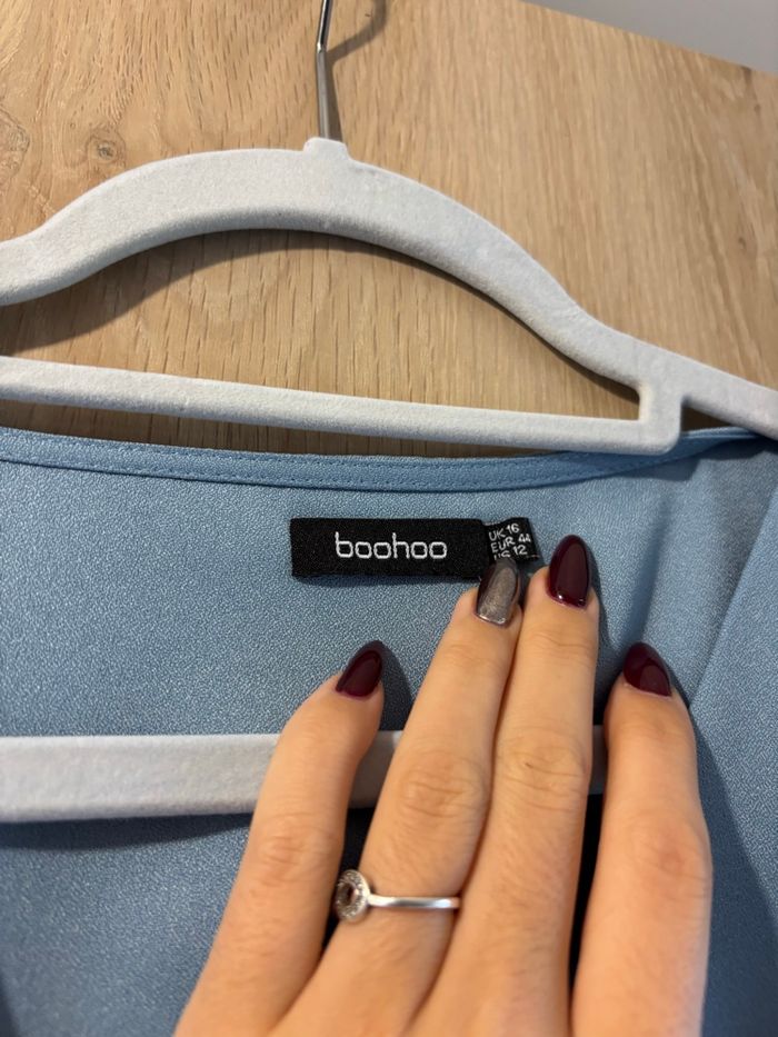Blouse bleu boohoo - photo numéro 3