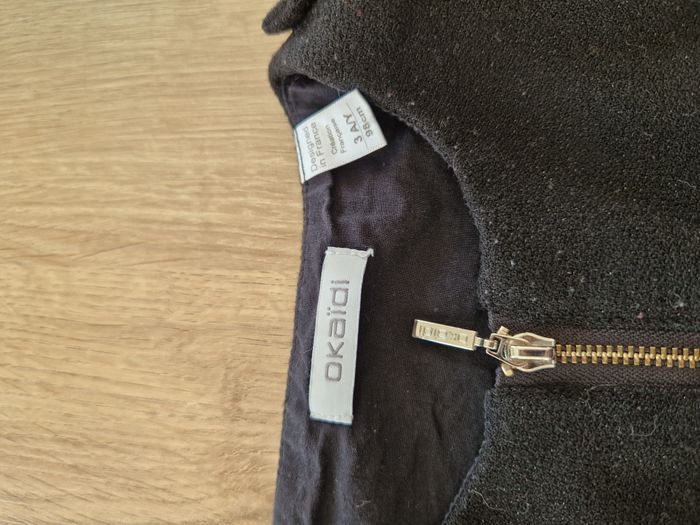 Okaïdi - Robe Noire Hiver Pailletée Zip Doré T.3 Ans 98 cm - Très Bon État - photo numéro 3
