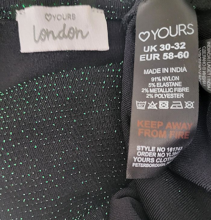 Lumineuse tunique de fête verte pailletée 58/60 Yours Clothing - photo numéro 3