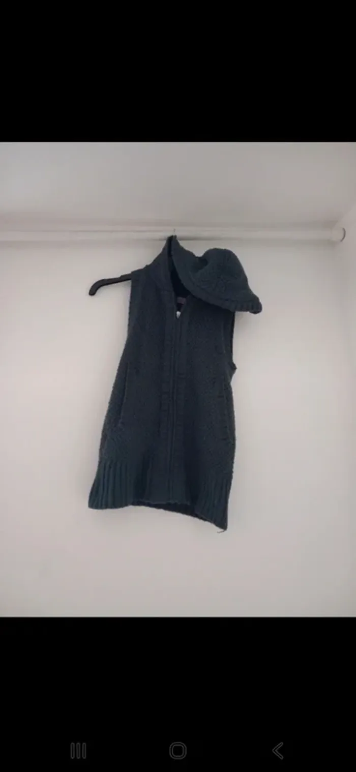 Gilet sans manches gris à capuche – Jennyfer – Taille 40