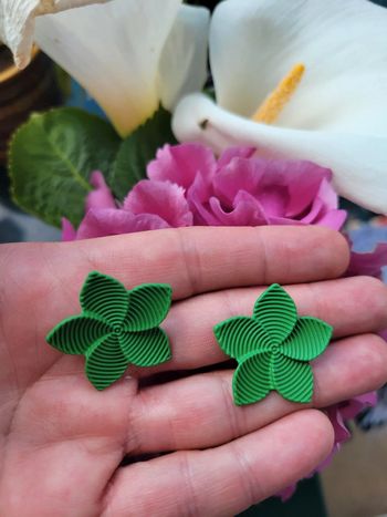 Clips vert menthe fleurs