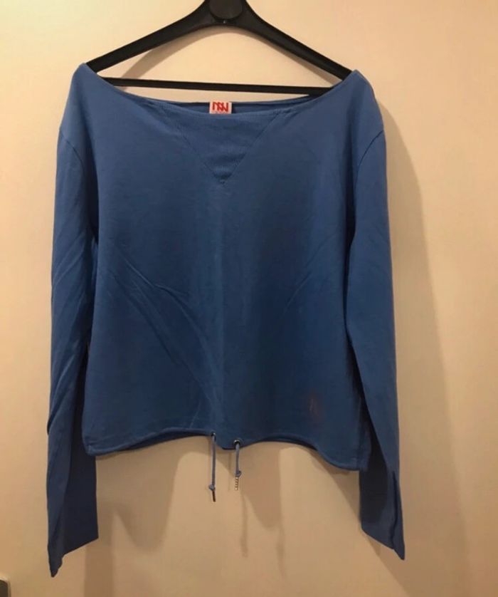 Haut top cours unisexe été doro tennis manches longues bleu taille 42