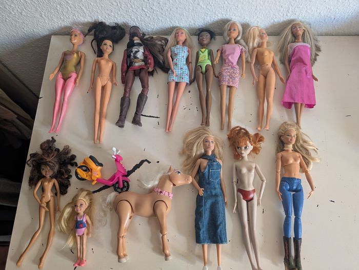 Lot Barbie poupées et accessoires