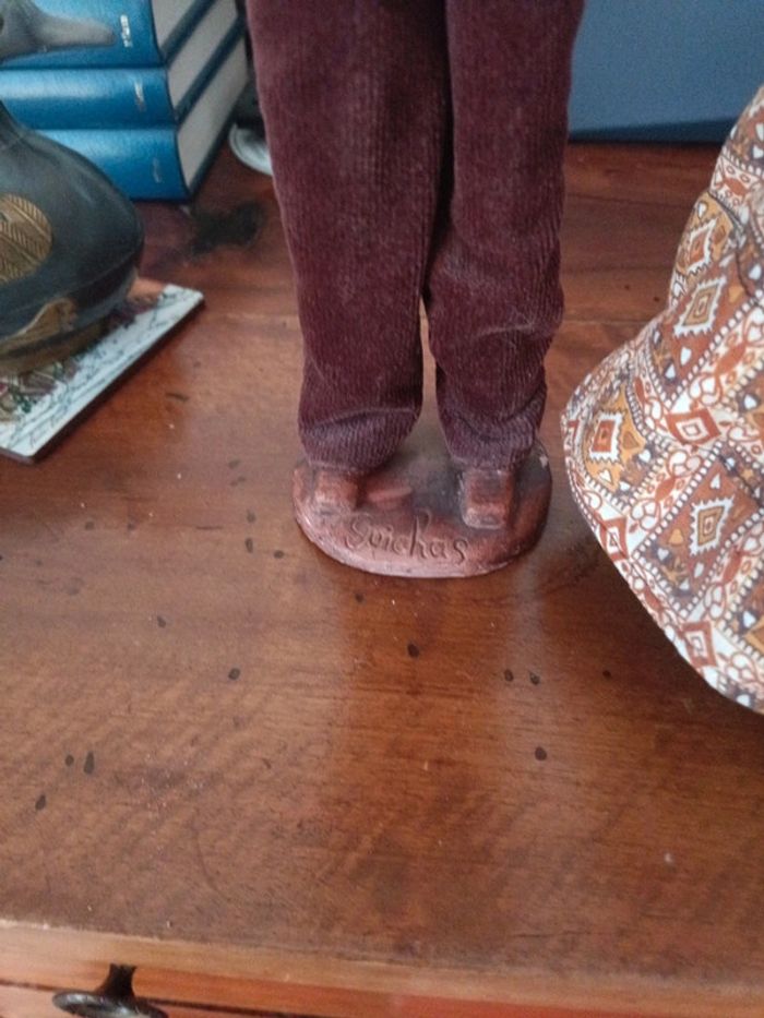 Couple de santons terre cuite Guichas - photo numéro 3