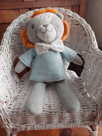 Peluche doudou lion Mots d'enfants Leclerc
